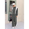 image:imageEkouaer 2 Piece Sets for Women Half Zip Lounge Sets Matching Fall OutfitsDark Gray