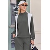image:imageEkouaer 2 Piece Sets for Women Half Zip Lounge Sets Matching Fall OutfitsDark Gray