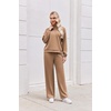 image:imageEkouaer 2 Piece Sets for Women Half Zip Lounge Sets Matching Fall OutfitsKhaki