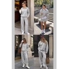 image:imageEkouaer 2 Piece Sets for Women Half Zip Lounge Sets Matching Fall OutfitsLight Gray
