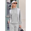 image:imageEkouaer 2 Piece Sets for Women Half Zip Lounge Sets Matching Fall OutfitsLight Gray