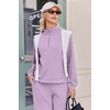 image:imageEkouaer 2 Piece Sets for Women Half Zip Lounge Sets Matching Fall OutfitsPurple