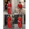 image:imageEkouaer 2 Piece Sets for Women Half Zip Lounge Sets Matching Fall OutfitsRed