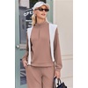 image:imageEkouaer 2 Piece Sets for Women Half Zip Lounge Sets Matching Fall OutfitsSmoky Brown