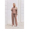 image:imageEkouaer 2 Piece Sets for Women Half Zip Lounge Sets Matching Fall OutfitsSmoky Brown