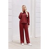 image:imageEkouaer 2 Piece Sets for Women Half Zip Lounge Sets Matching Fall OutfitsWine Red