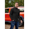 image:imageEkouaer 3 Packs Men Turtleneck Shirts Long Sleeve Thermal Tops Causal Lightweight Pullover SXXXL3pcs Black  Burgundy Red  Navy
