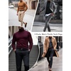 image:imageEkouaer 3 Packs Men Turtleneck Shirts Long Sleeve Thermal Tops Causal Lightweight Pullover SXXXL3pcs Black  Cream  Grey