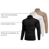 image:imageEkouaer 3 Packs Men Turtleneck Shirts Long Sleeve Thermal Tops Causal Lightweight Pullover SXXXL3pcs Black  Khaki  White