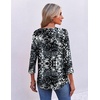 image:imageEkouaer 34 Length Sleeve Womens Tops V Neck Blouses Pleated Casual ShirtsBlack White Dots