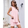image:imageEkouaer Biker Short Sets Womens 2 Piece Lounge Set Summer Matching OutfitsPink