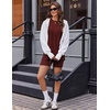 image:imageEkouaer Biker Short Sets Womens 2 Piece Lounge Set Summer Matching OutfitsWine Red