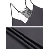 image:imageEkouaer Lingerie for Women Sexy Satin Silk Pajama Sets Lace Cami Short PjDark Grey