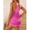 image:imageEkouaer Lingerie for Women Sexy Satin Silk Pajama Sets Lace Cami Short PjHot Pink Leopard