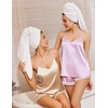 image:imageEkouaer Lingerie for Women Sexy Satin Silk Pajama Sets Lace Cami Short PjKhaki