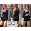 image:imageEkouaer Lingerie for Women Sexy Satin Silk Pajama Sets Lace Cami Short PjNavy Blue