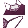 image:imageEkouaer Lingerie for Women Sexy Satin Silk Pajama Sets Lace Cami Short PjPurple