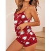 image:imageEkouaer Lingerie for Women Sexy Satin Silk Pajama Sets Lace Cami Short PjRed Paris