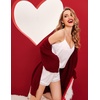 image:imageEkouaer Lingerie for Women Sexy Satin Silk Pajama Sets Lace Cami Short PjWhite
