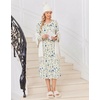 image:imageEkouaer Long Sleeve Nightgowns for Women Calf Length Sleep ShirtsApricot Floral