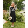image:imageEkouaer Long Sleeve Nightgowns for Women Calf Length Sleep ShirtsBlack Love Me