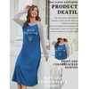 image:imageEkouaer Long Sleeve Nightgowns for Women Calf Length Sleep ShirtsBlue Good Morning