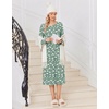 image:imageEkouaer Long Sleeve Nightgowns for Women Calf Length Sleep ShirtsGreen Floral