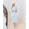 image:imageEkouaer Long Sleeve Nightgowns for Women Calf Length Sleep ShirtsLight Blue Flower