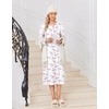 image:imageEkouaer Long Sleeve Nightgowns for Women Calf Length Sleep ShirtsPink Floral