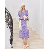 image:imageEkouaer Long Sleeve Nightgowns for Women Calf Length Sleep ShirtsPurple Point