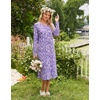 image:imageEkouaer Long Sleeve Nightgowns for Women Calf Length Sleep ShirtsPurple Point