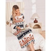 image:imageEkouaer Long Sleeve Nightgowns for Women Calf Length Sleep ShirtsRed Christmas Deer