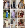 image:imageEkouaer Long Sleeve Nightgowns for Women Calf Length Sleep ShirtsYellow Floral
