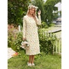 image:imageEkouaer Long Sleeve Nightgowns for Women Calf Length Sleep ShirtsYellow Floral