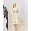 image:imageEkouaer Long Sleeve Nightgowns for Women Calf Length Sleep ShirtsYellow Floral