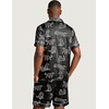 image:imageEkouaer Mens Silk Satin Pajamas Set Short Sleeve Button Up Lounge Pjs SetBlack Panther
