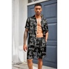 image:imageEkouaer Mens Silk Satin Pajamas Set Short Sleeve Button Up Lounge Pjs SetBlack Panther