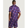 image:imageEkouaer Mens Silk Satin Pajamas Set Short Sleeve Button Up Lounge Pjs SetHalloween Purple