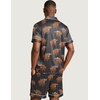 image:imageEkouaer Mens Silk Satin Pajamas Set Short Sleeve Button Up Lounge Pjs SetLeopard Yak