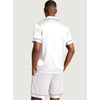 image:imageEkouaer Mens Silk Satin Pajamas Set Short Sleeve Button Up Lounge Pjs SetWhite