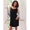 image:imageEkouaer Nightgowns for Women Short Sleeve Sleep Shirts Raglan Night ShirtBlack Pink Floral