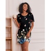 image:imageEkouaer Nightgowns for Women Short Sleeve Sleep Shirts Raglan Night ShirtButterfly