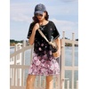 image:imageEkouaer Nightgowns for Women Short Sleeve Sleep Shirts Raglan Night ShirtCherry Blossoms