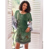 image:imageEkouaer Nightgowns for Women Short Sleeve Sleep Shirts Raglan Night ShirtFloral Green