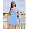 image:imageEkouaer Nightgowns for Women Short Sleeve Sleep Shirts Raglan Night ShirtLight Blue