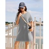 image:imageEkouaer Nightgowns for Women Short Sleeve Sleep Shirts Raglan Night ShirtMedium Grey