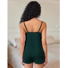 image:imageEkouaer Pajama Sets for Women Cute Printed Lace Cami Pj Shorts SetGreen