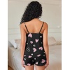 image:imageEkouaer Pajama Sets for Women Cute Printed Lace Cami Pj Shorts SetPink Heart