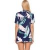 image:imageEkouaer Pajamas Set for Women Short Sleeve Sleepwear Button Down Pj XSXXXLNavy Leaves