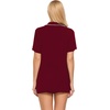 image:imageEkouaer Pajamas Set for Women Short Sleeve Sleepwear Button Down Pj XSXXXLWine Red